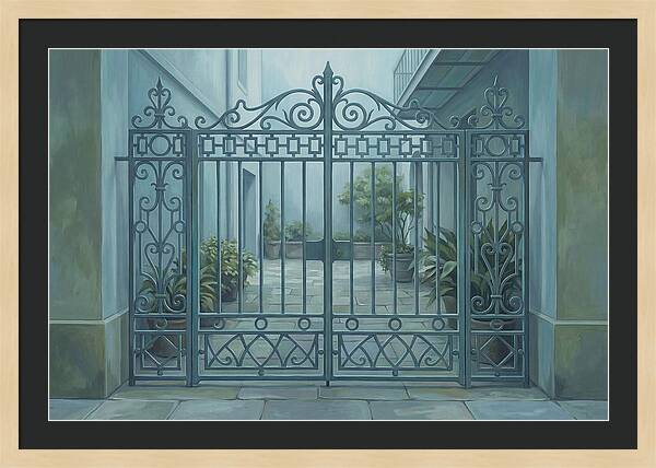 Ornate Gate Into Courtyard