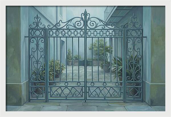 Ornate Gate Into Courtyard