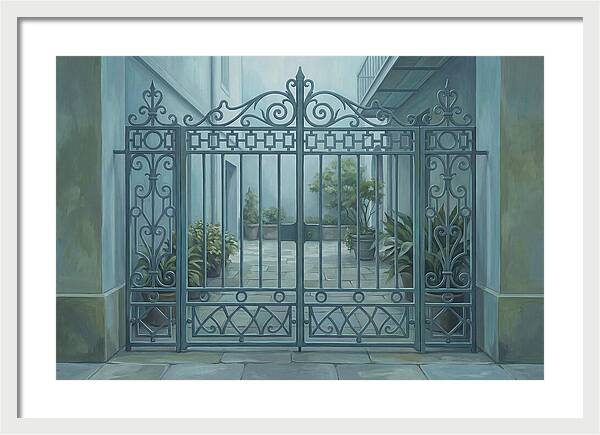 Ornate Gate Into Courtyard