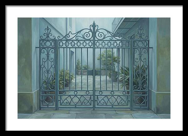 Ornate Gate Into Courtyard