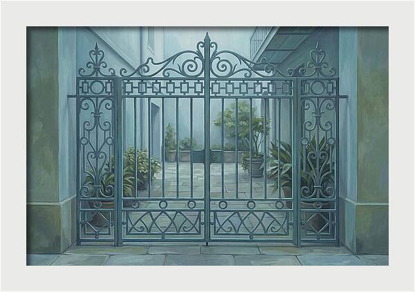 Ornate Gate Into Courtyard
