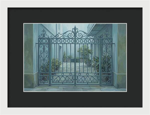 Ornate Gate Into Courtyard