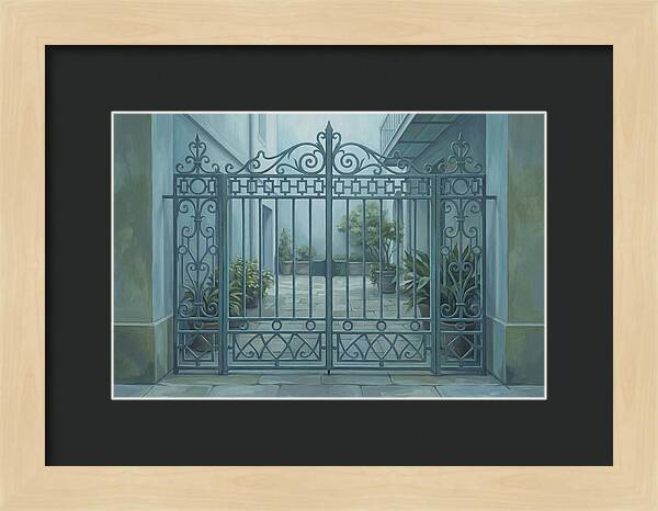 Ornate Gate Into Courtyard