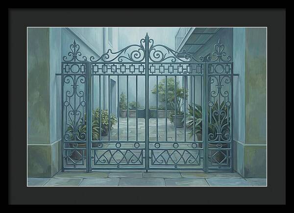 Ornate Gate Into Courtyard