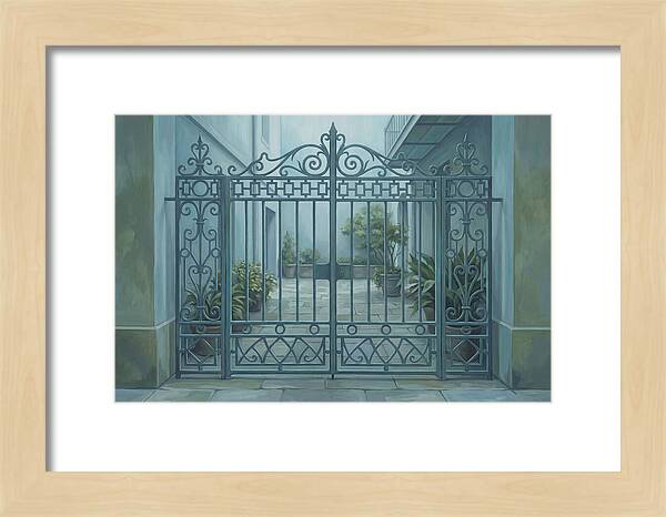 Ornate Gate Into Courtyard