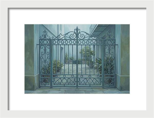Ornate Gate Into Courtyard