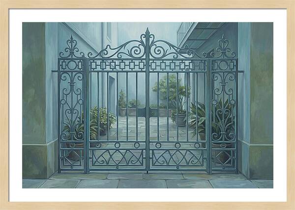 Ornate Gate Into Courtyard