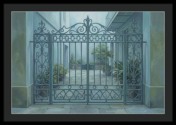 Ornate Gate Into Courtyard