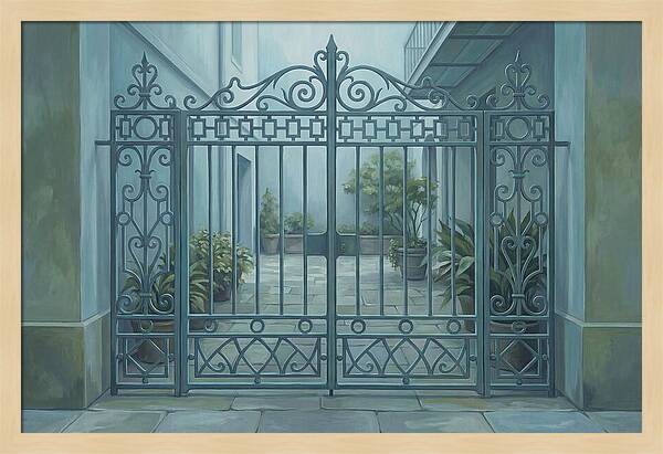 Ornate Gate Into Courtyard