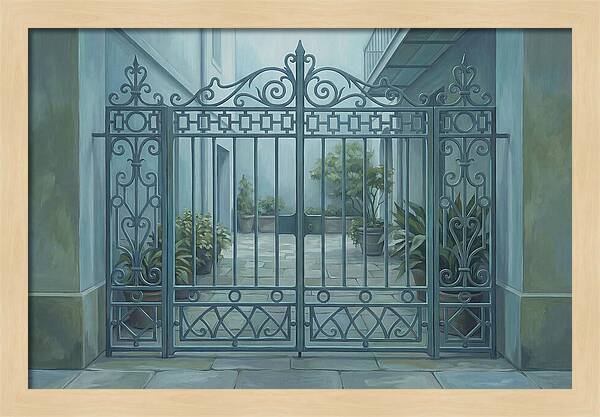 Ornate Gate Into Courtyard