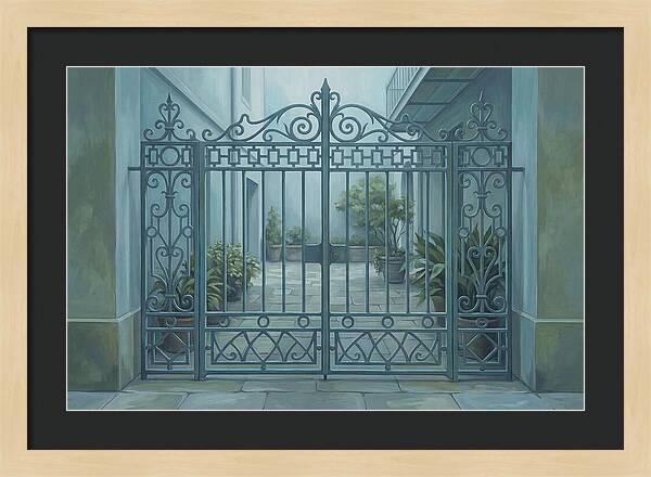Ornate Gate Into Courtyard