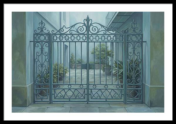 Ornate Gate Into Courtyard