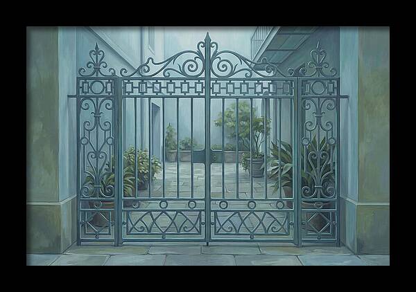 Ornate Gate Into Courtyard