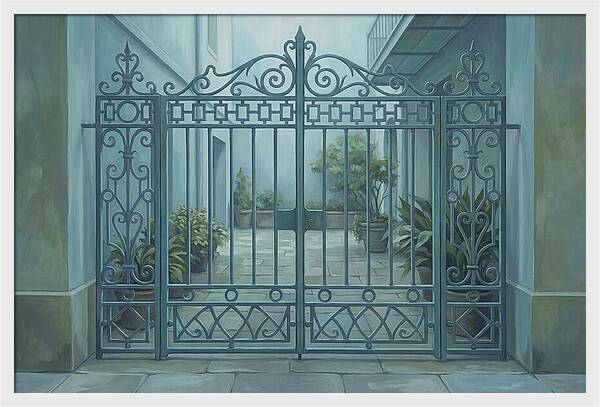 Ornate Gate Into Courtyard