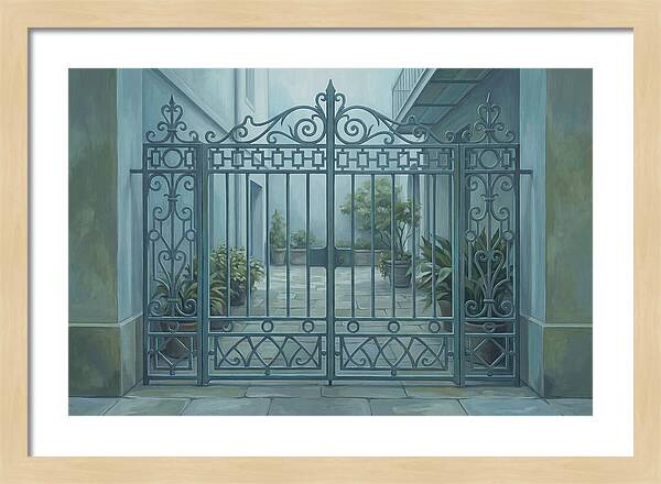Ornate Gate Into Courtyard