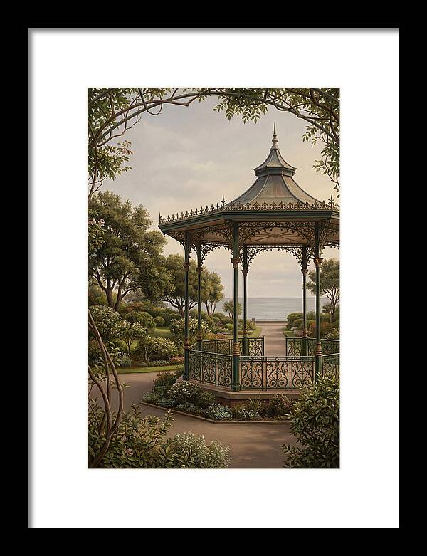 Ornate Iron Bandstand By The Sea