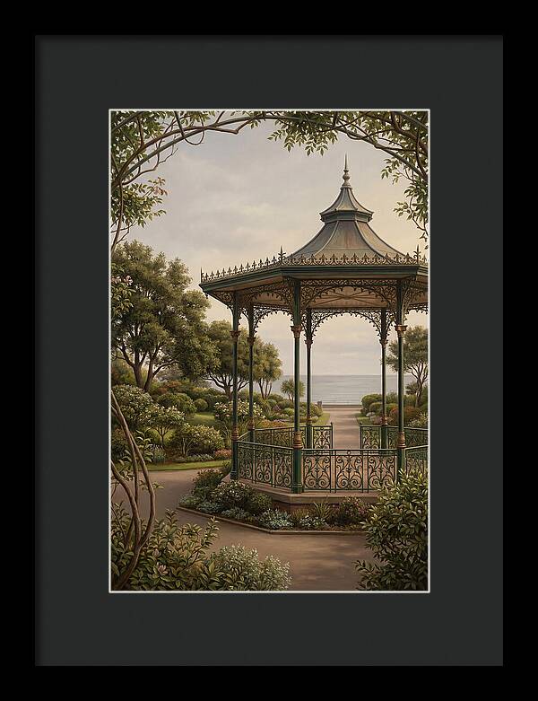Ornate Iron Bandstand By The Sea