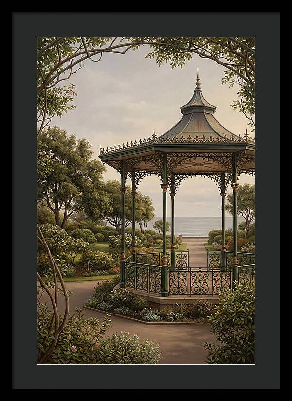 Ornate Iron Bandstand By The Sea