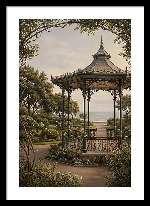 Ornate Iron Bandstand By The Sea