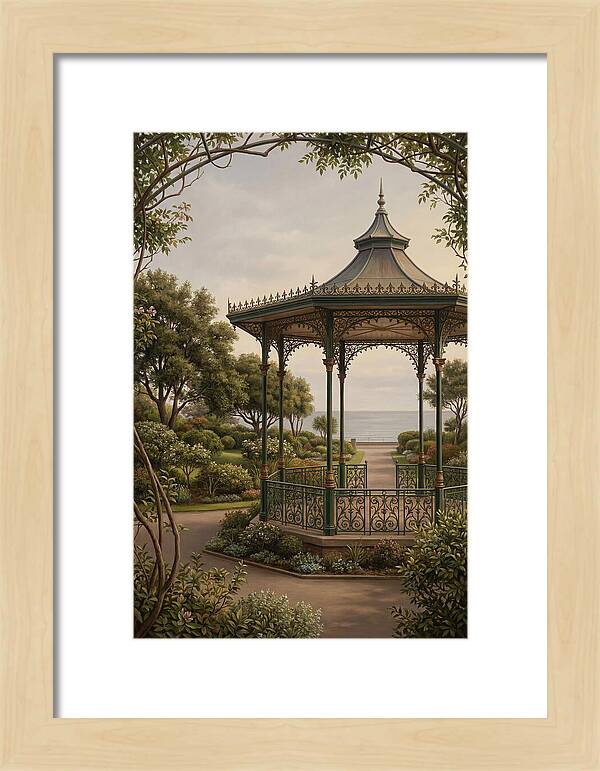 Ornate Iron Bandstand By The Sea