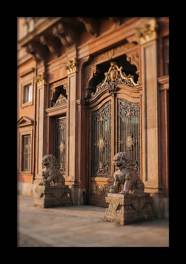 Ornate Palace Gate Guardians