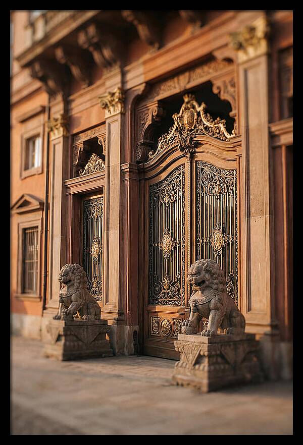 Ornate Palace Gate Guardians