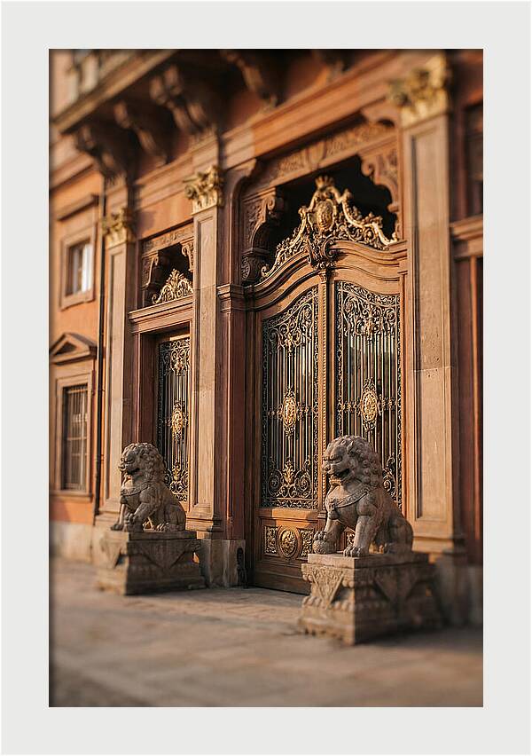 Ornate Palace Gate Guardians