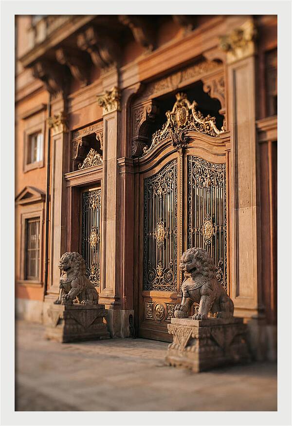 Ornate Palace Gate Guardians