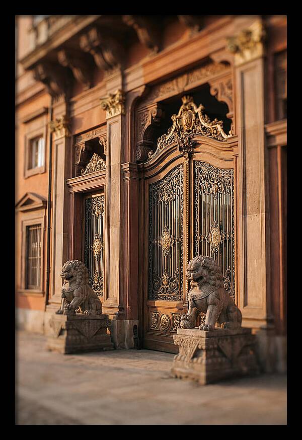 Ornate Palace Gate Guardians