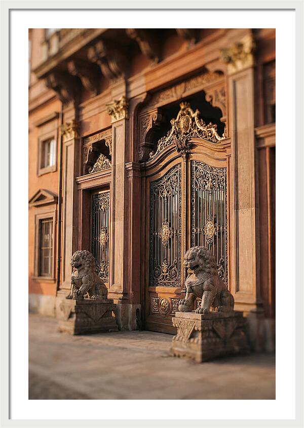 Ornate Palace Gate Guardians
