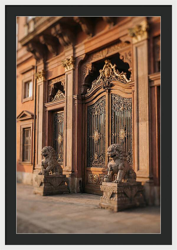 Ornate Palace Gate Guardians