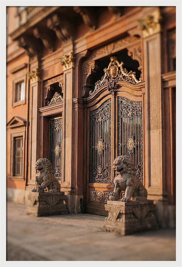 Ornate Palace Gate Guardians