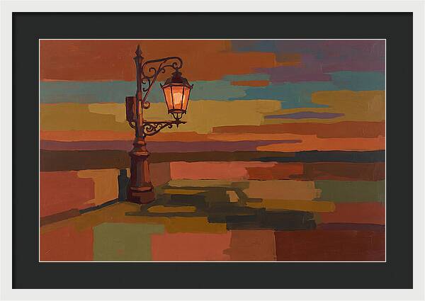 Ornate Street Lamp Against Evening Sky