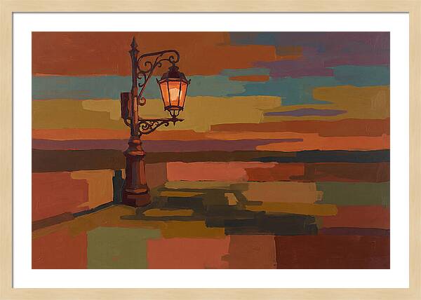 Ornate Street Lamp Against Evening Sky
