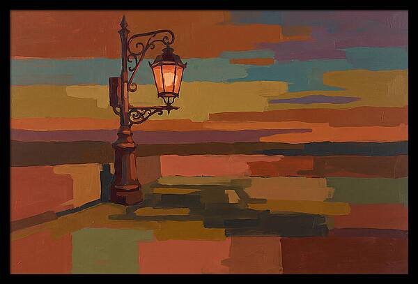 Ornate Street Lamp Against Evening Sky