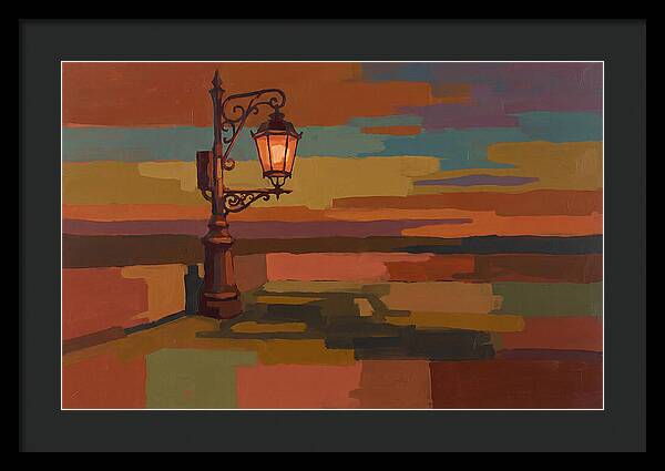 Ornate Street Lamp Against Evening Sky