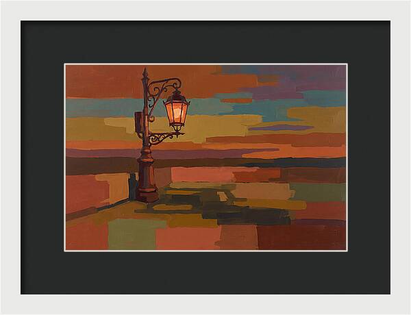 Ornate Street Lamp Against Evening Sky