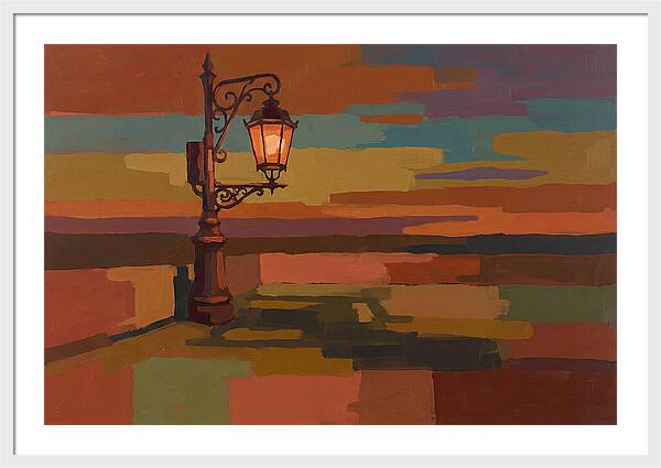 Ornate Street Lamp Against Evening Sky
