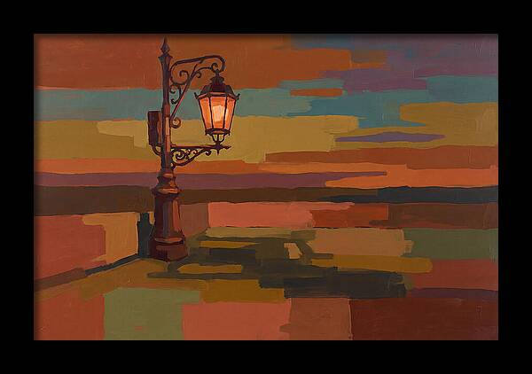 Ornate Street Lamp Against Evening Sky