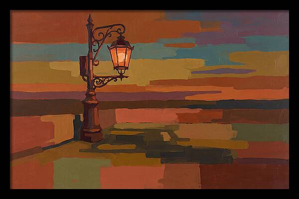 Ornate Street Lamp Against Evening Sky