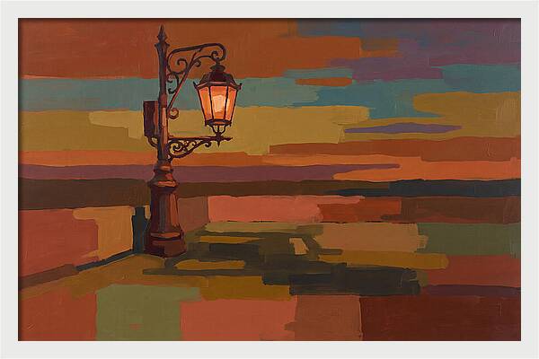 Ornate Street Lamp Against Evening Sky