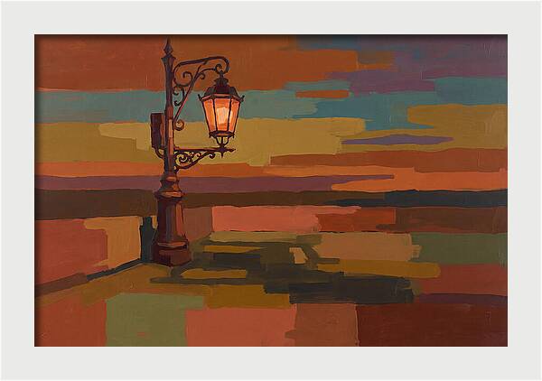 Ornate Street Lamp Against Evening Sky