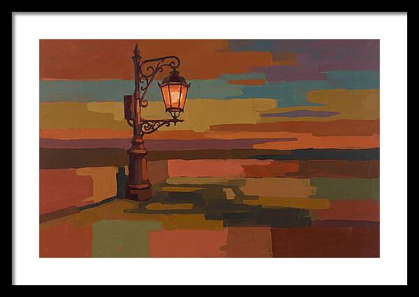 Ornate Street Lamp Against Evening Sky