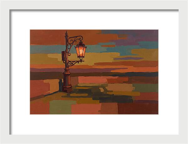 Ornate Street Lamp Against Evening Sky