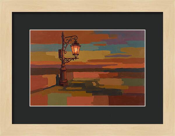 Ornate Street Lamp Against Evening Sky