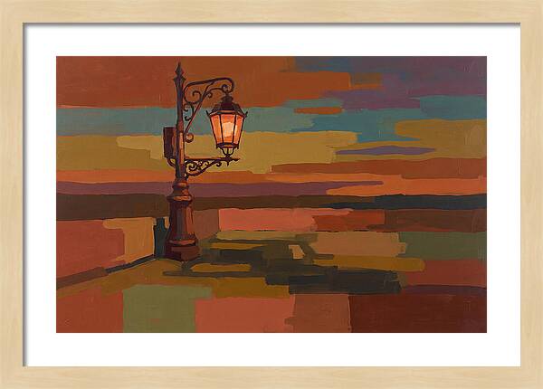 Ornate Street Lamp Against Evening Sky