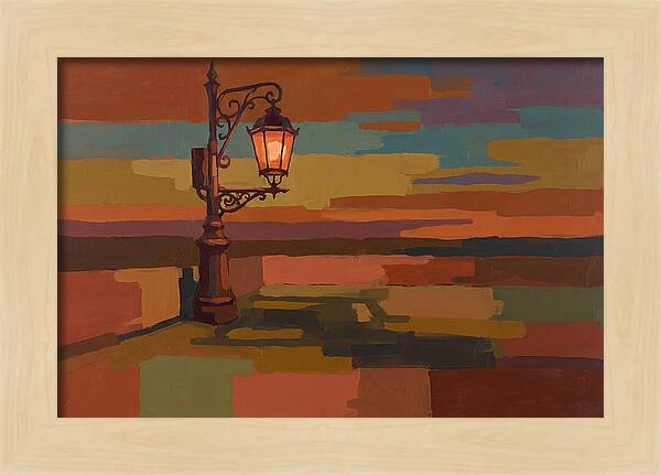 Ornate Street Lamp Against Evening Sky