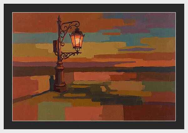 Ornate Street Lamp Against Evening Sky