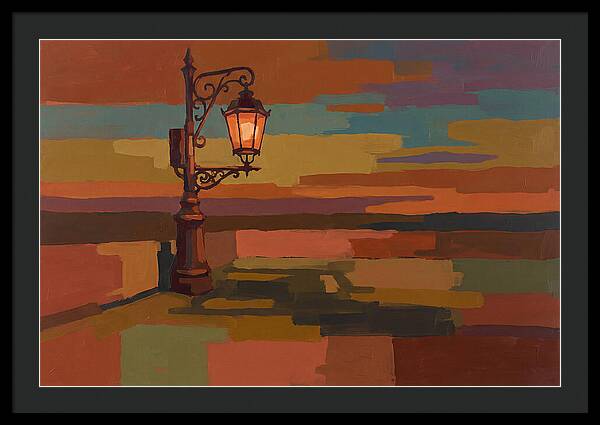 Ornate Street Lamp Against Evening Sky