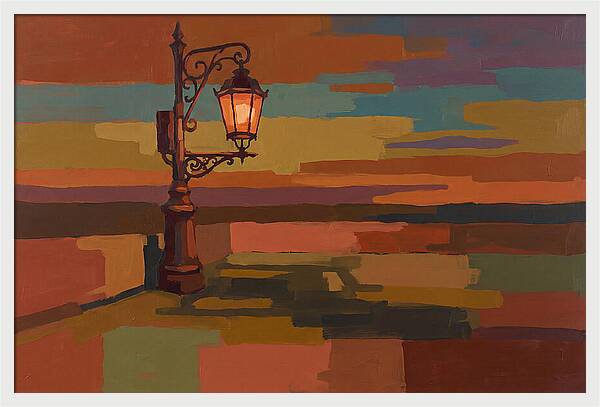 Ornate Street Lamp Against Evening Sky